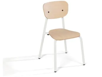 SILLA DE METAL Y MADERA Romy 4 patas