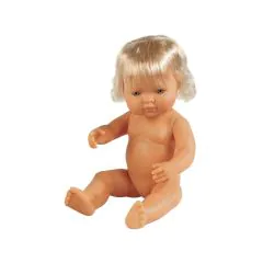 MUÑECA CUERPO DURO CON CABELLO 38 cm June